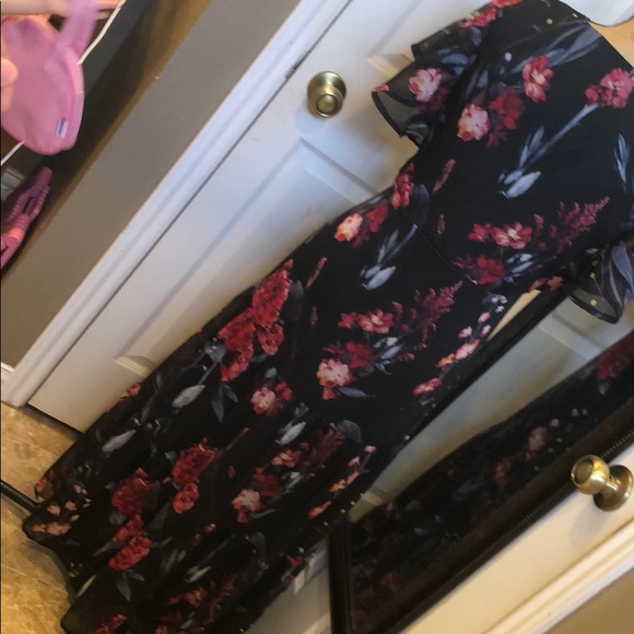 A New Day Floral Black Dress S - Picture 4 of 6